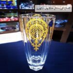 گلدان کریستال طلاکوب گرس