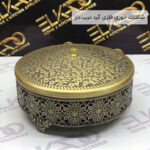 شکلات خوری فلزی گرد درب دار