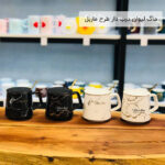 ماگ لیوان درب دار طرح ماربل