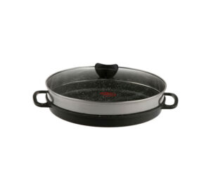 ماهیتابه چدنی گریل دو دسته درب دار NALINO