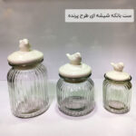ست بانکه شیشه ای طرح پرنده