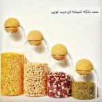 ست بانکه شیشه ای درب توپی