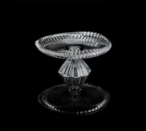 شیرینی خوری پایه دار شیشه ای