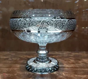 کاسه آجیل خوری شیشه ای طرح دار دکوری