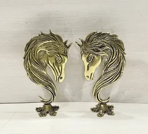 مجسمه برنزی دکوری طرح سر اسب
