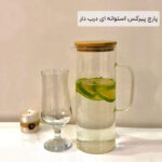 پارچ پیرکس استوانه ای درب دار