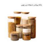 بانکه پیرکس استوانه درب چوبی