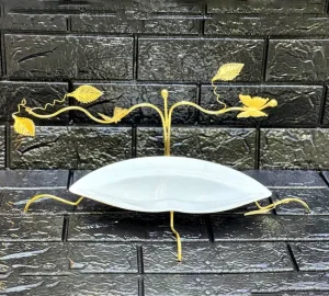 ظرف شیرینی خوری پایه دار طرح هاوایی