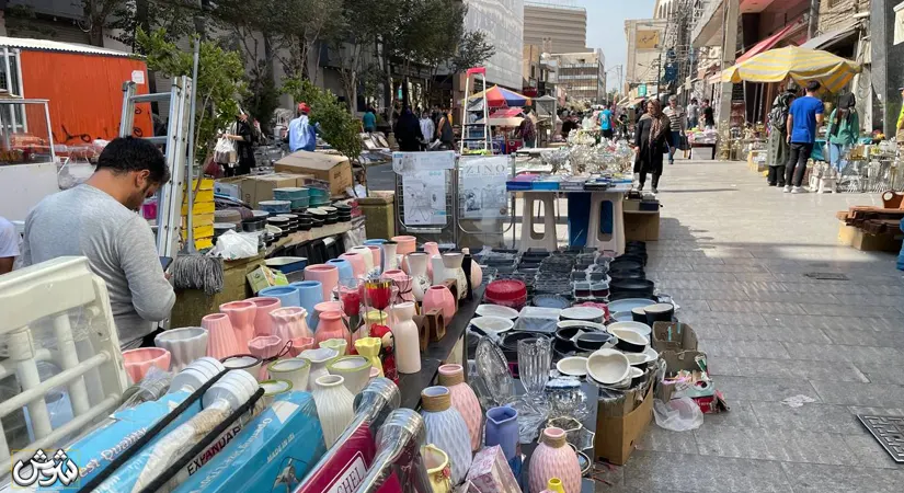 دست فروشان بازار شوش
