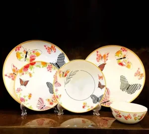 سرویس غذاخوری چینی طرح پروانه راشل رز