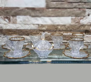 سرویس چای خوری لب طلا 14 پارچه امپریال