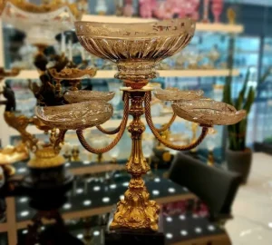 ظرف میوه و شیرینی خوری شامپاینی 5 شاخه