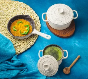 سرویس قابلمه چدن نوزادی 5 پارچه نالینو