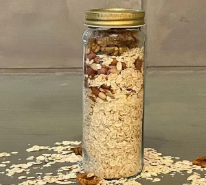 بانکه شیشه ای استوانه ای درب کانتینری