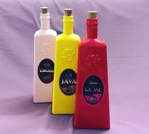 بطری 1.5 لیتری شیشه رنگی درب چوب پنبه ای
