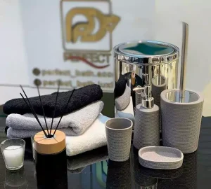 ست سرویس بهداشتی 5 تکه عروس طرح گرانیتی