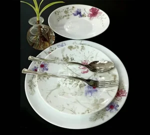 سرویس 28 پارچه پارس اپال گرد طرح گلدار