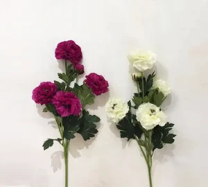 گل نسترن مصنوعی پنج شاخه رنگی