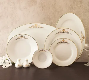 سرویس چینی زرین شهرزاد طرح کوئین طلایی