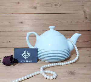 قوری چای خوری چینی کف تخت سفید