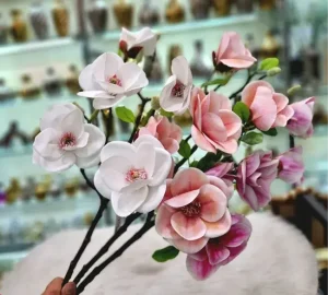 شاخه گل تزیینی مگنولیا بلند مصنوعی
