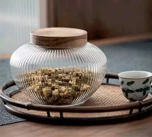 بانکه تپل شیشه ای درب چوبی تیام