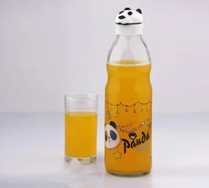 بطری آب فانتزی شیشه ای طرح پاندا