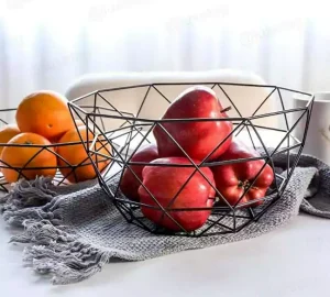 سبد میوه فلزی مدرن 10 ضلعی طرح مثلث