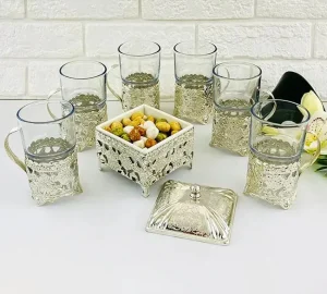 سرویس چای خوری انگاره دار دیانا 7 پارچه