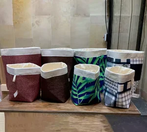 فروش عمده سبد پارچه ای رخت چرک طرح دار