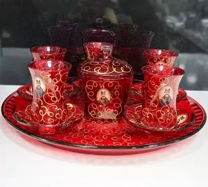 فروش عمده سرویس چای خوری 15 پارچه طرح ناصری
