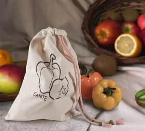 فروش عمده کیسه سبزی و میوه پارچه ای طرح دار