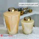 فروش عمده گلدان دکوری شیشه ای طوق دار