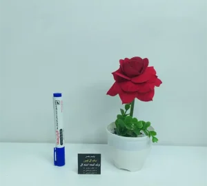 فروش عمده گلدان گل رز تکی مصنوعی