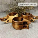 فروش عمده لیوان چوبی دسته دار کوکسا