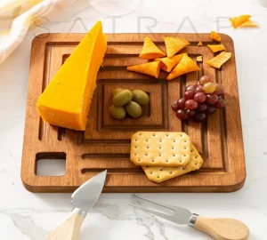فروش عمده تخته سرو چوبی مربع شیاردار