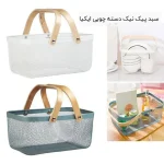 فروش عمده سبد پیک نیک دسته چوبی ایکیا