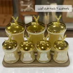 فروش عمده پاسماوری 7 پارچه طرح گوزن