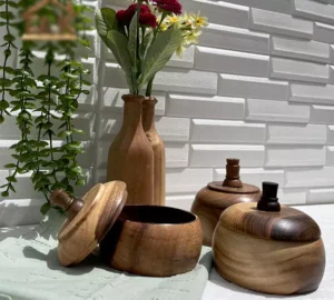 فروش عمده قندان چوب گردو خراطی شده