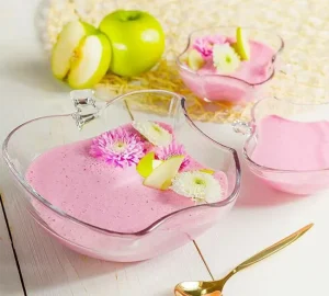 فروش عمده پیاله شیشه ای طرح سیب نوری تازه