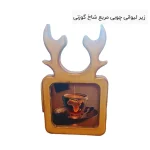 فروش عمده زیر لیوانی چوبی مربع شاخ گوزنی