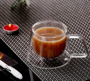 فروش عمده فنجان دوجداره کف تخت دسته دار
