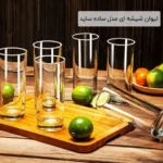 فروش عمده لیوان شیشه ای مدل ساده ساید