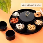 فروش عمده سینی مزه خوری فلزی مشکی