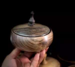 فروش عمده قندان چوب گردو مدل خمره ای