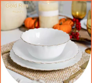 فروش عمده سرویس 28 پارچه ریم لب طلا DELIGHT HOME