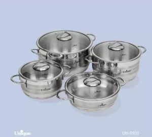 فروش عمده سرویس قابلمه استیل UNIQUE مدل 9900