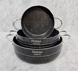 فروش عمده تابه 3 تایی 2 دسته فلزی HELENA
