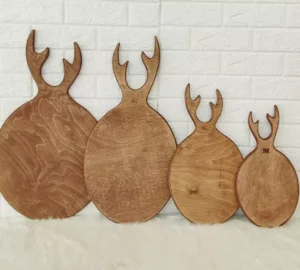 فروش عمده تخته سرو چوبی شاخ گوزنی بیضی