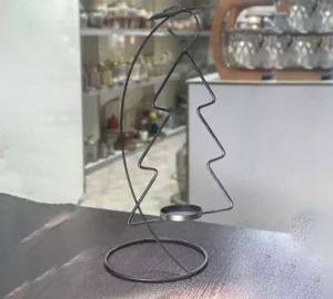 فروش عمده جا شمعی فلزی طرح کاج
